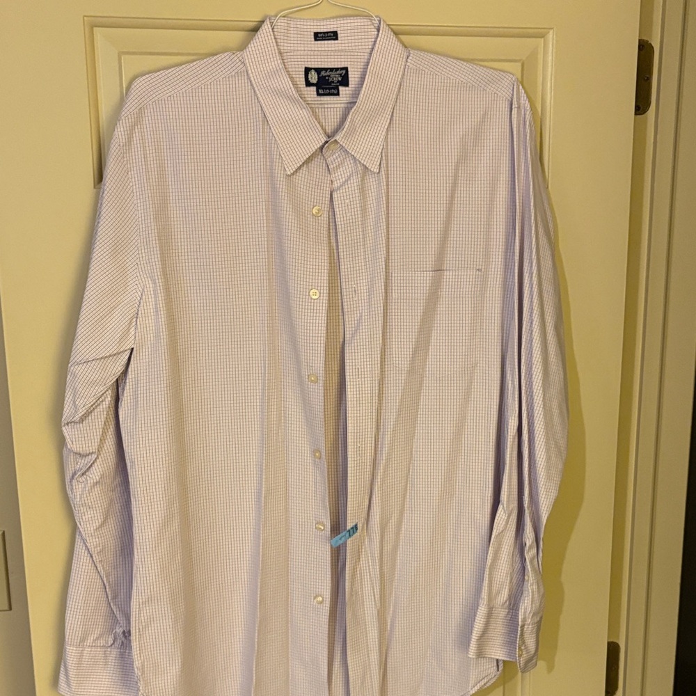 J. Crew Men's Blue, Pink, and White Check Dress Shirt